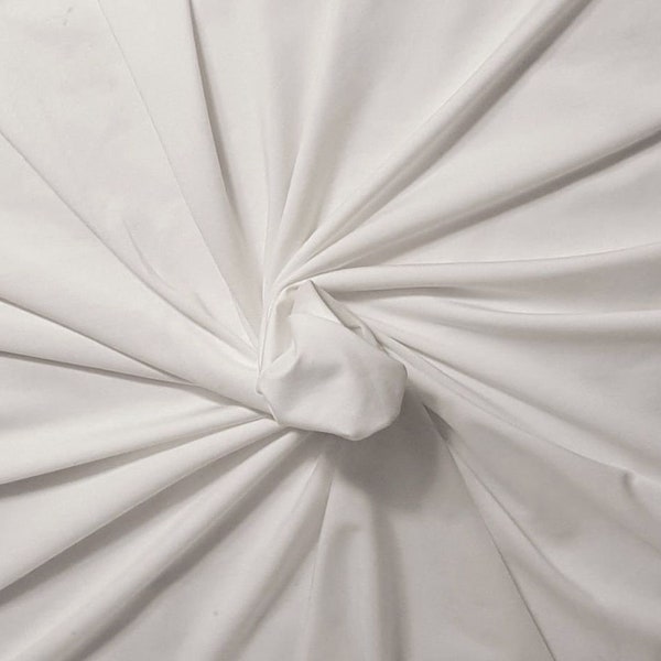 White Activewear Fabric by the Yard 4 Way Stretch Poly Spandex