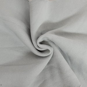 Gray Cotton Blend Sweatshirt Fleece Knit Fabric by the Yard 300GSM 75&quot;Wide [Zip Up, Hoodie, Joggers]