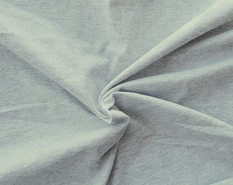100% Cotton Jersey Knit Fabric by the Yard Ash Gray 11oz  210GSM