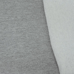 Sweatshirt Fleece Knit Fabric by the Yard Heather Gray Cotton Blend 220GSM [Zip Up, Hoodie, Joggers, Hat]