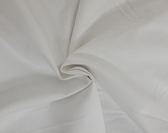 White 100% Cotton Twill Woven Fabric by the Yard Made in Japan 270 GSM