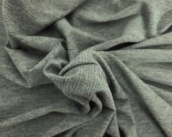 Gray Micro Modal Spandex Carbon Mesh Jersey Knit Fabric by the Yard