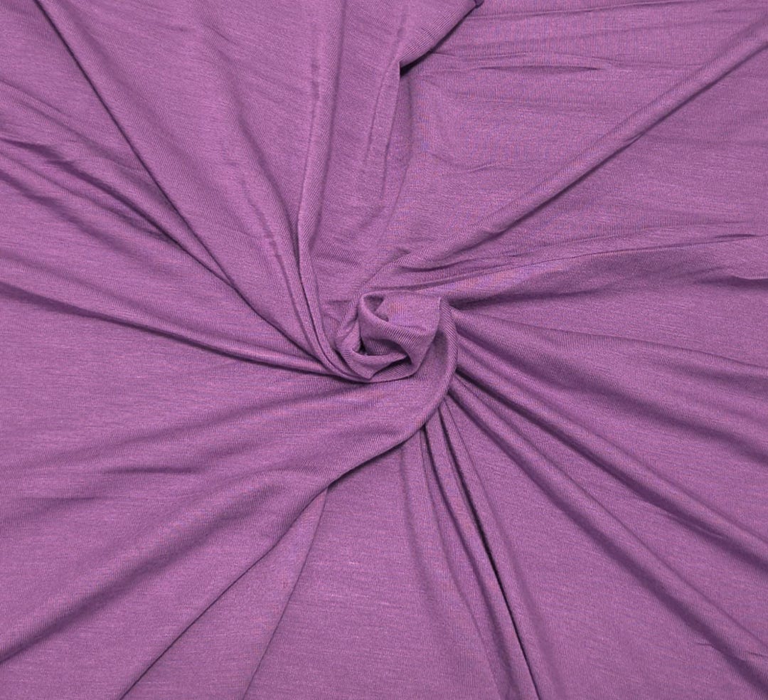 Micro Bamboo Spandex Fabric Jersey Knit | by the Yard Lilac 210GSM | 4 ...
