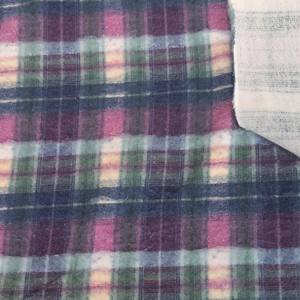 Plaid Fleece Fabric Etsy