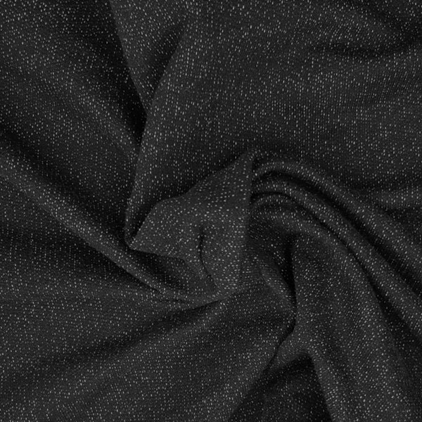 2 Tone Black White Cotton French Terry Knit Fabric by the Yard 10/28/16