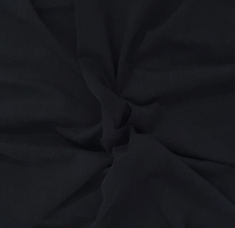 Black Combed Cotton Fabric Jersey Knit by the Yard AMERICAN Etsy