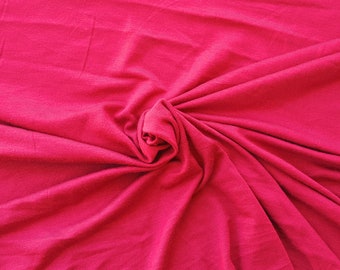 Fuchsia Modal Cotton Spandex Fabric Jersey Knit by the Yard