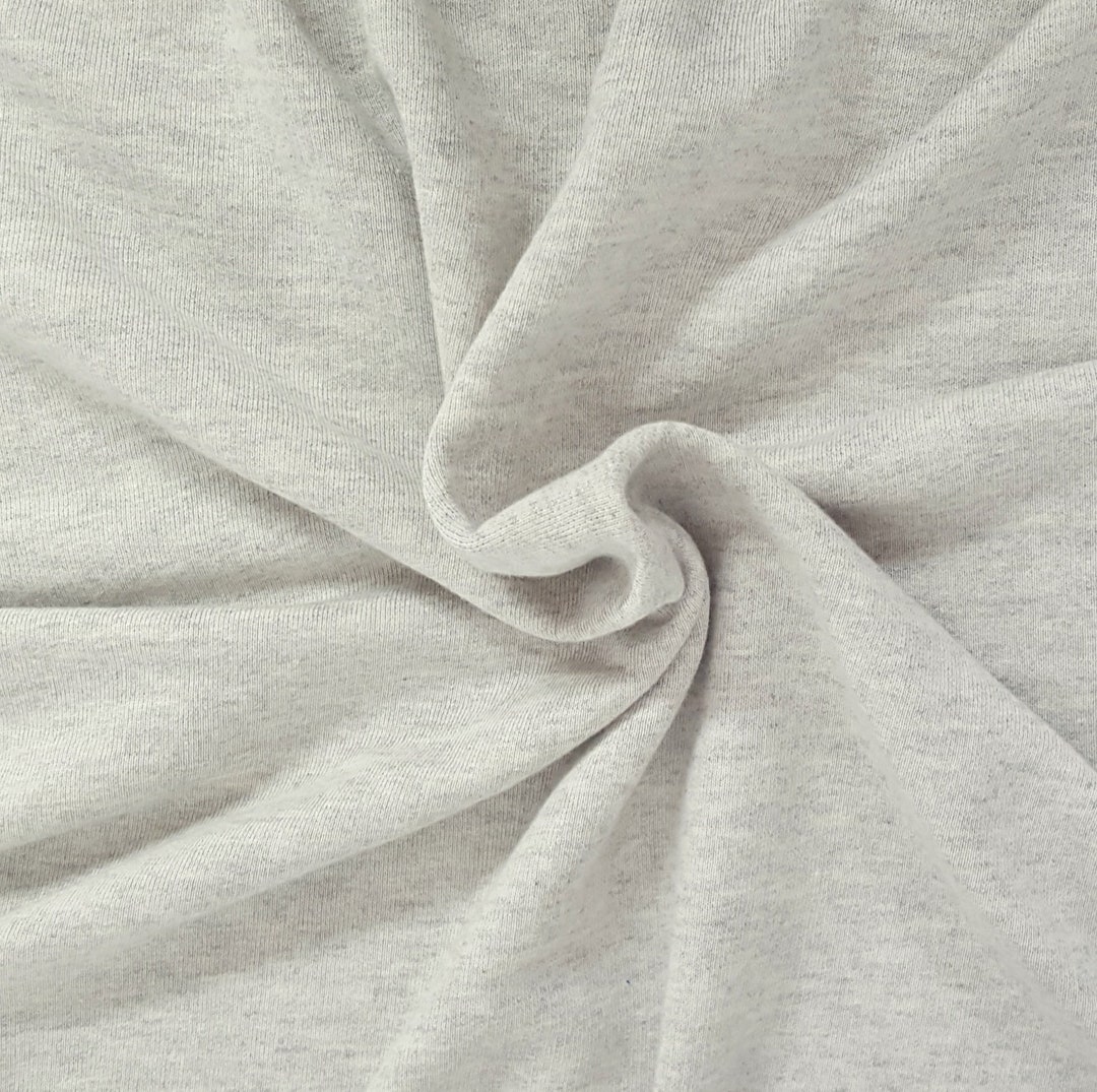 Light Scour Cotton French Terry Knit Fabric by the Yard 340GSM matching