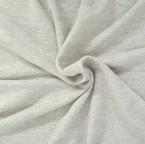 Light Scour Cotton 1x1 Rib Knit Fabric by the Yard Matching French Terry