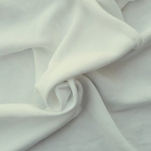 Off White Cotton Sweatshirt Fleece Knit Fabric by the Yard 270 GSM 66&quot;W [Zip Up, Hoodie, Joggers]