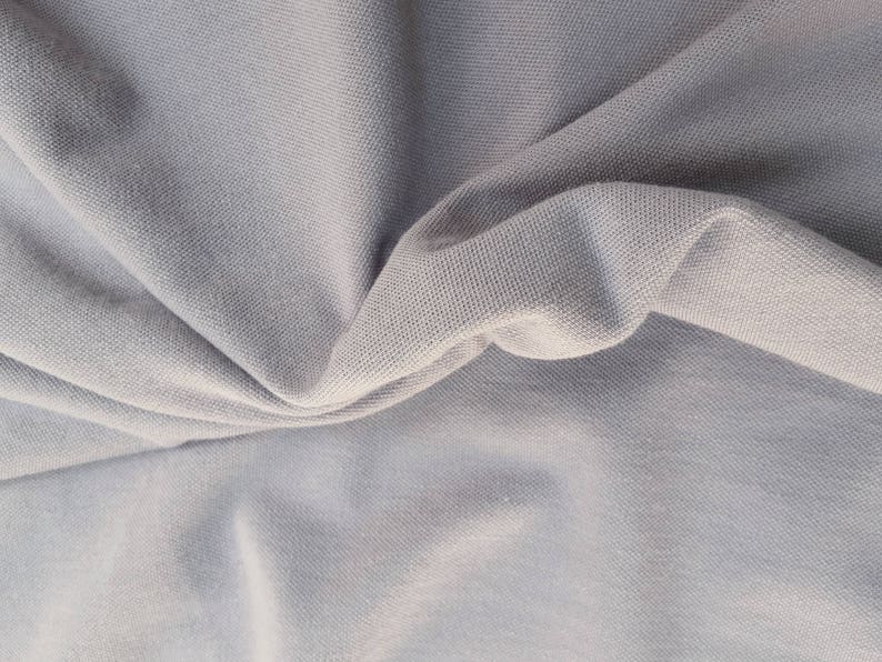 100 Combed Cotton Pique Knit Fabric by the Yard Slate Pre Etsy
