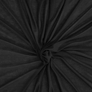 Black Silk Micro Modal Fabric Jersey Knit by the Yard