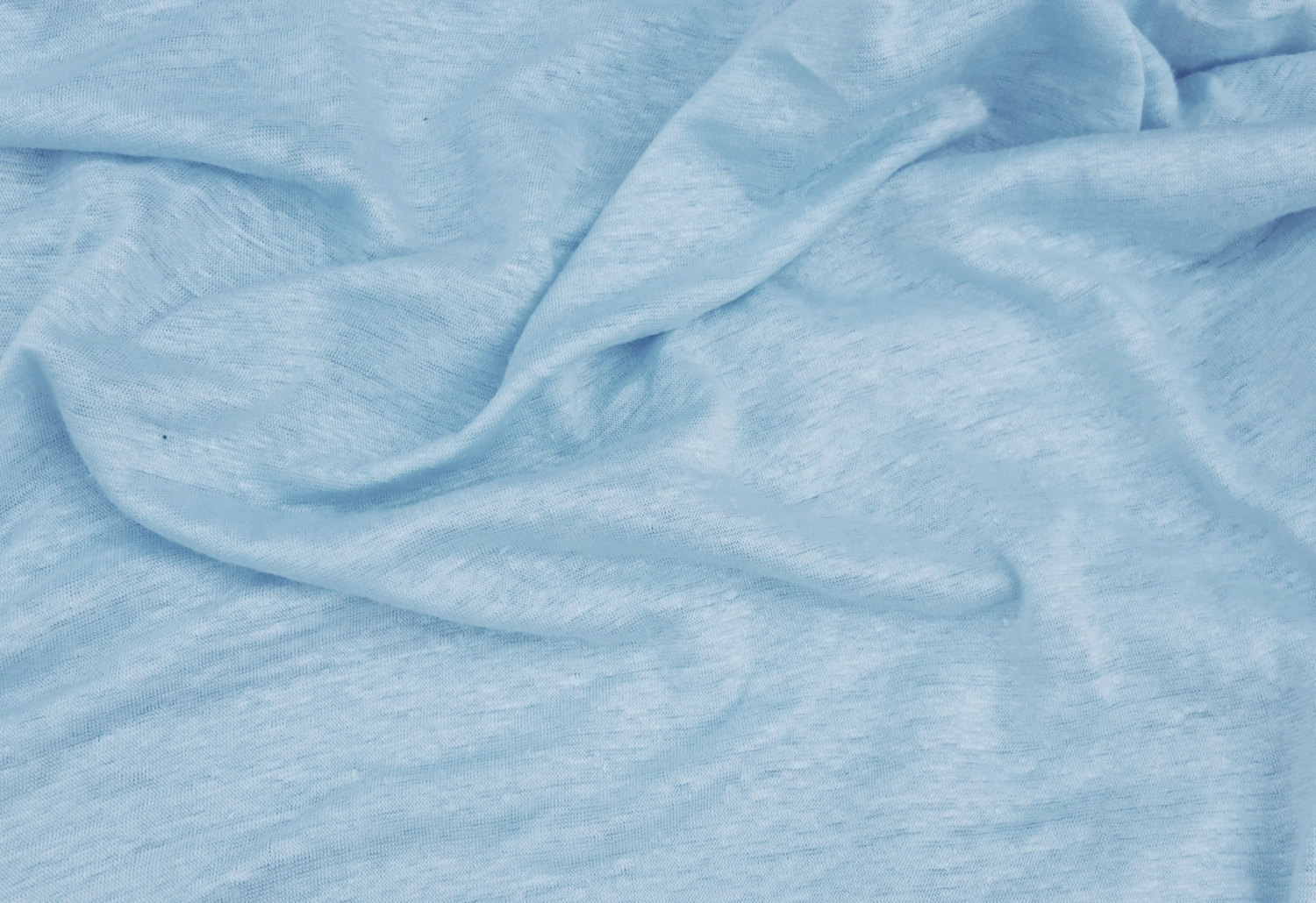 100 Linen Jersey Knit Fabric by Yard Light Blue Pre Washed Etsy