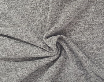 3 YDS Cotton French Terry Knit Fabric Heather Gray #10 460GSM HEAVY WEIGHT [Hoodie, Zip Up, Sweatpants, Bathrobe]