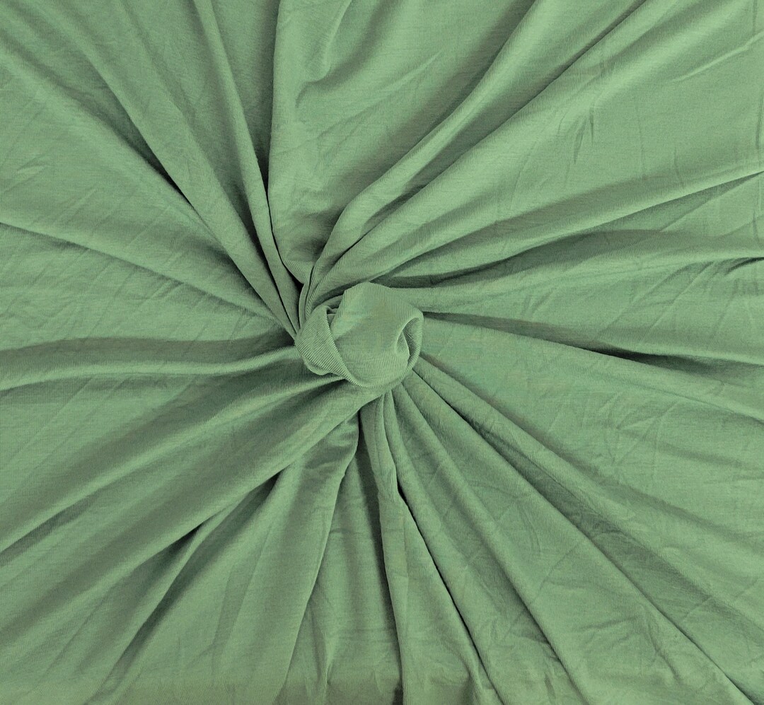 Sage Bamboo Spandex Fabric Jersey Knit by the Yard - Etsy