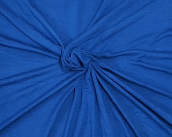 Bright Cobalt Modal Spandex Fabric Jersey Knit by Yard 4 Way Stretch [Sportswear, Base Layer, Underwear, Pajamas, Sheets]