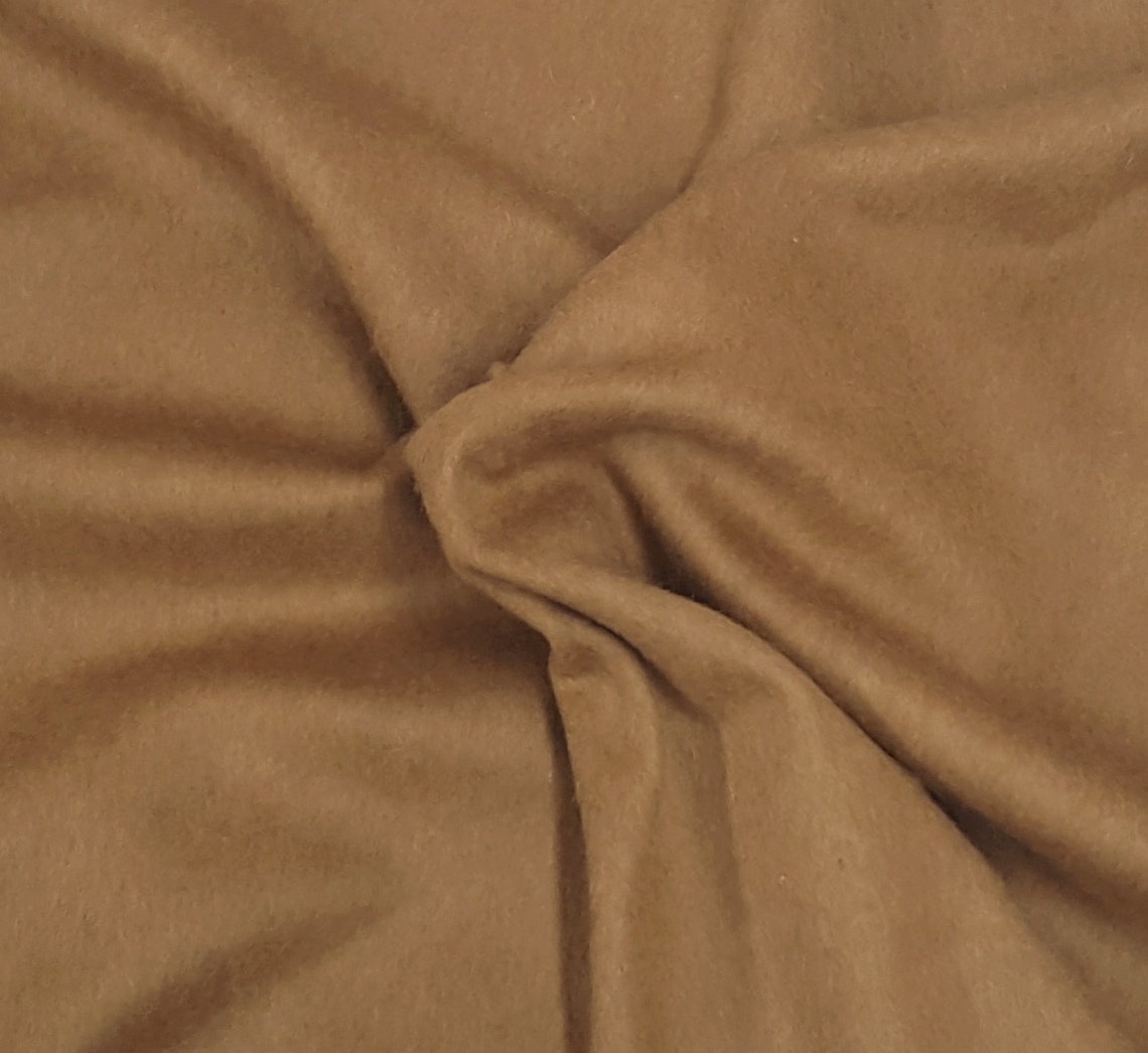 100 Wool Lt. Brown Fabric by the Yard 340GSM Heavy Weight Etsy