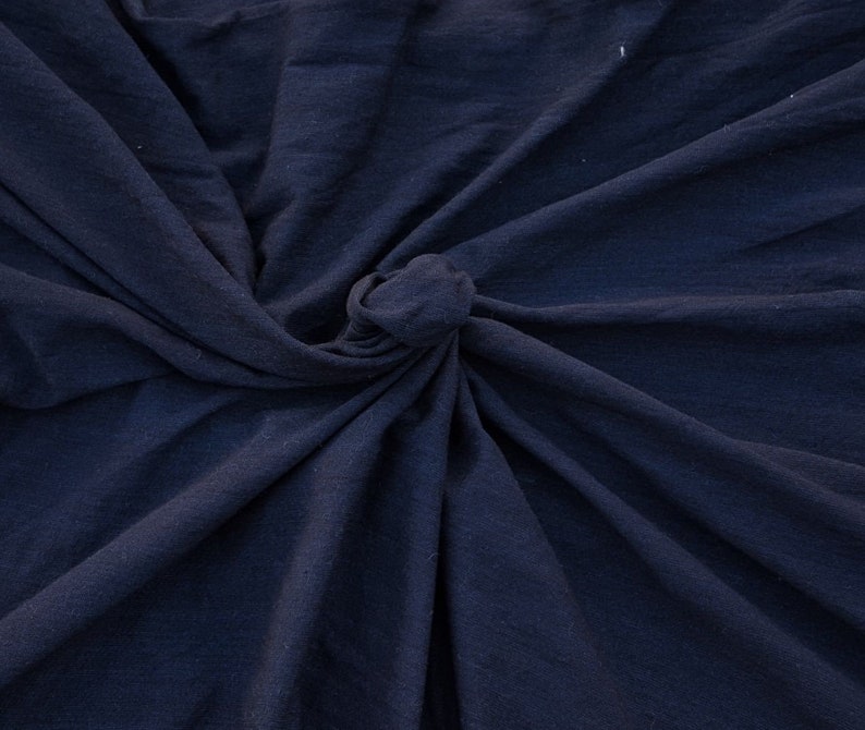 Indigo Dye Cotton Fabric Jersey Knit by the Yard 76W Etsy