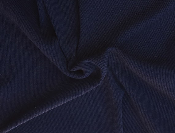 Indigo Thermal Cotton Knit Fabric by the Yard Waffle Weave | Etsy