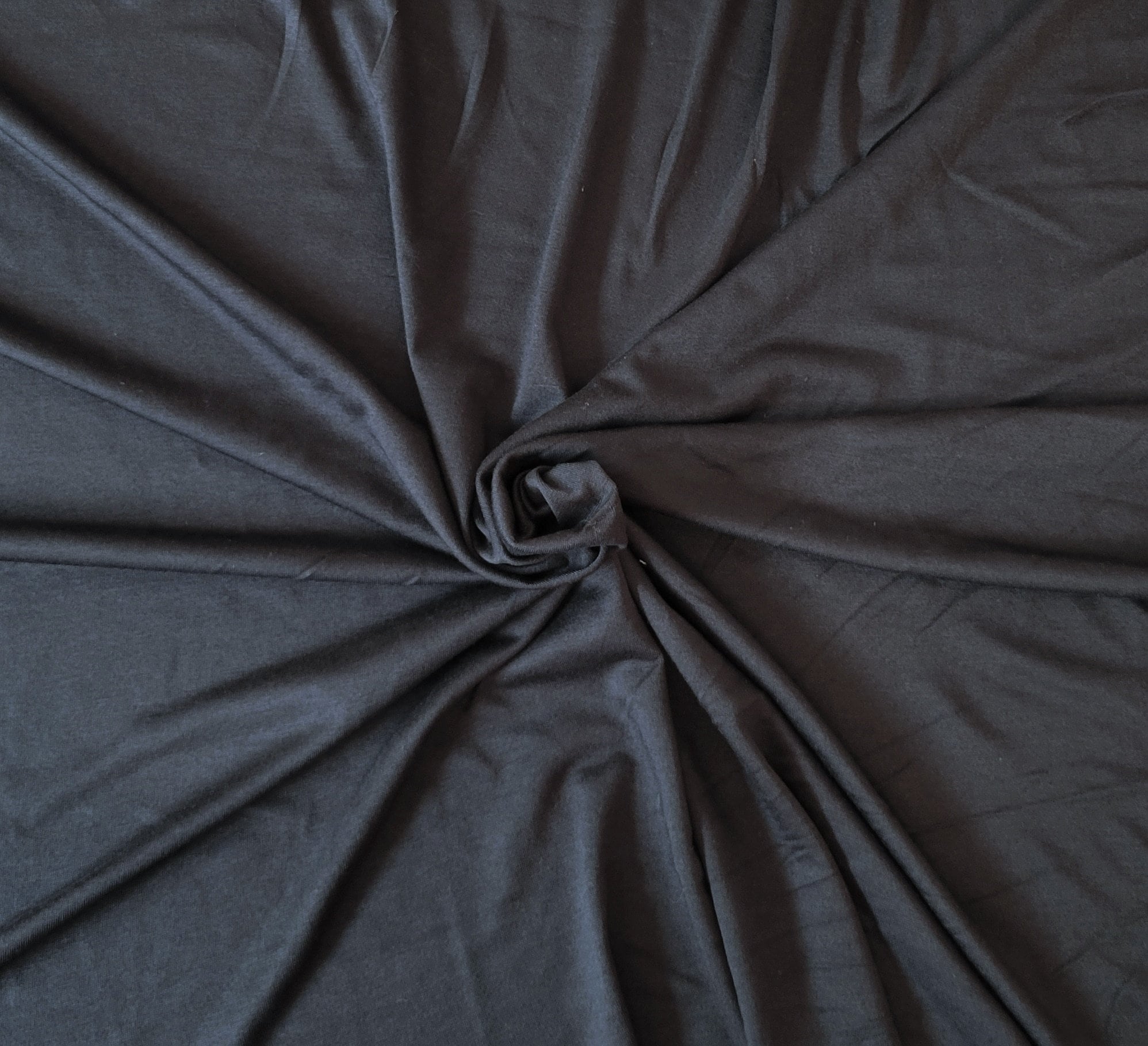 65 Black Modal Spandex Lycra Stretch Jersey Knit Fabric By the Yard