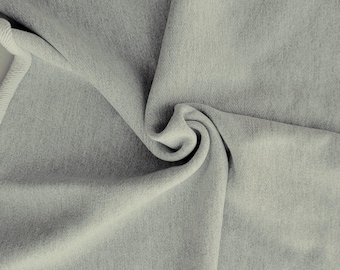 Lt. Heather Gray Cotton French Terry Knit Fabric by the Yard 520GSM 27 OZ Heavyweight [Hoodie, Zip Up, Sweatpants, Loungewear, Bathrobe]