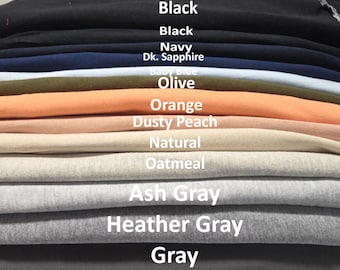 Cotton Jersey Knit Fabric By The Yard 190- 280GSM Heavyweight [Oversized Shirt, Tanks, Pajamas, Minimalist Dress, Baby Clothes]
