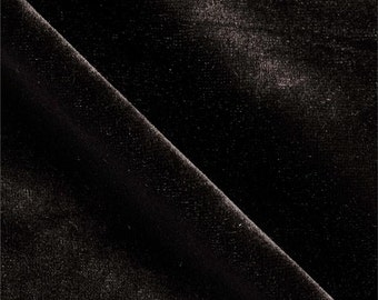May include: Close-up of a black velvet fabric with a smooth, soft texture.
