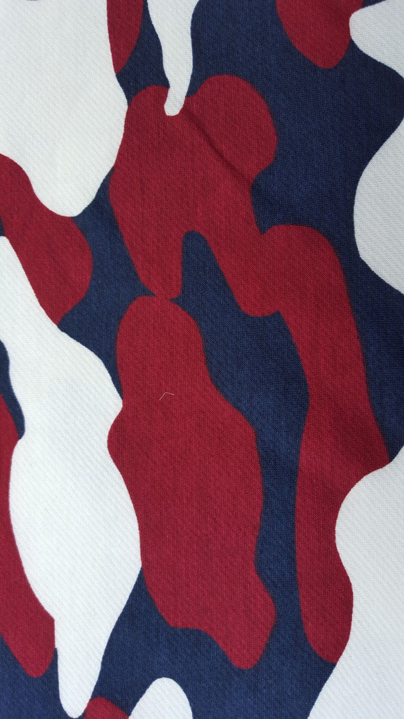 Camouflage Print Cotton Fleece Fabric by the Yard Burgundy  Etsy