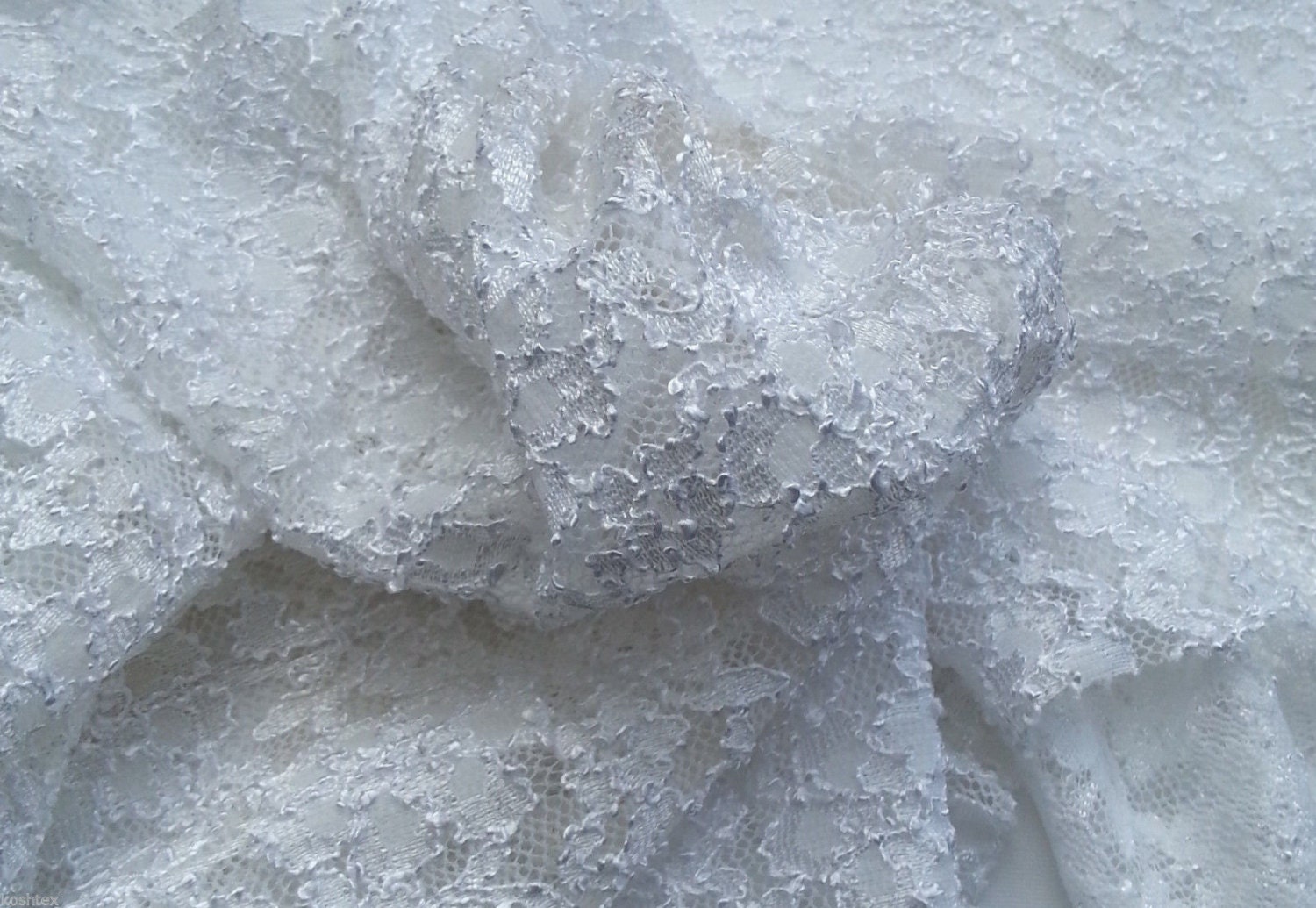 Pure White Lace Fabric, French Lace, Chantilly Lace, Wedding Lace