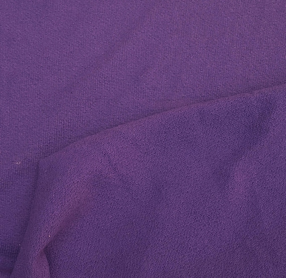 Purple Cotton Knit Fabric by the Yard Double Crepe Heavy Weight 9/15/16