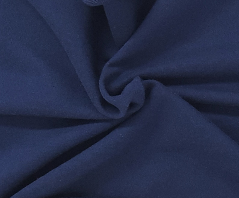 Navy Cotton French Terry Knit Fabric by the Yard 360GSM HEAVY Etsy