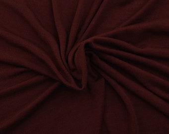 1x1 Rib Knit Fabric by the Yard Garnet Rose Modal Cotton Spandex [Cuffs, Leggings, Bodycon Dress, Beanie]
