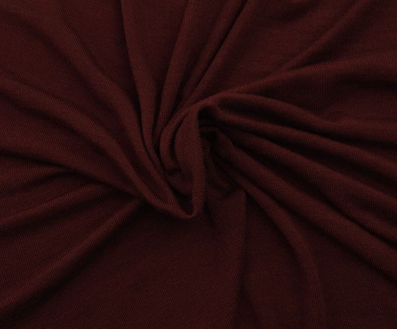 1x1 Rib Knit Fabric by the Yard Garnet Rose Modal Cotton Spandex [Cuffs, Leggings, Bodycon Dress, Beanie]