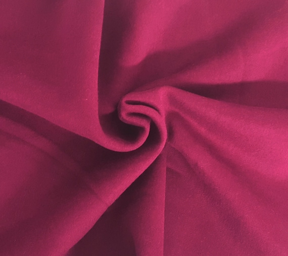 Cotton Blend Fleece Knit Fabric by the Yard Wine 320GSM [Zip Up, Hoodie, Joggers]