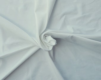 White Poly Spandex Fabric Activewear 4 Way Stretch Fabric by the Yard