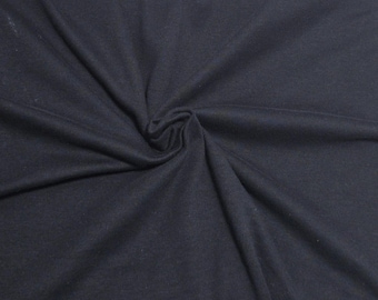 Navy 100% Cotton Interlock Knit Fabric By the Yard 260GSM