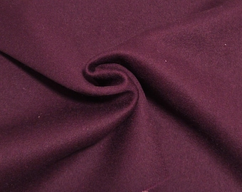 Heavyweight 100% Wool Fabric Maroon | 580GSM Milled in USA [Overcoats, Suiting, Scarves, Blanket, Upholstery]