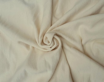 Natural Cotton French Terry Knit Fabric by the Yard 410 GSM and Matching Rib [Hoodie, Zip Up, Joggers, Loungewear, Bathrobe]
