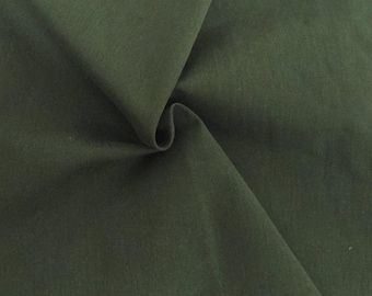 Cotton Twill Spandex Fabric 4 Way Stretch Fabric by the Yard Olive | 370GSM | Workwear, Apron, Bag, Trouser