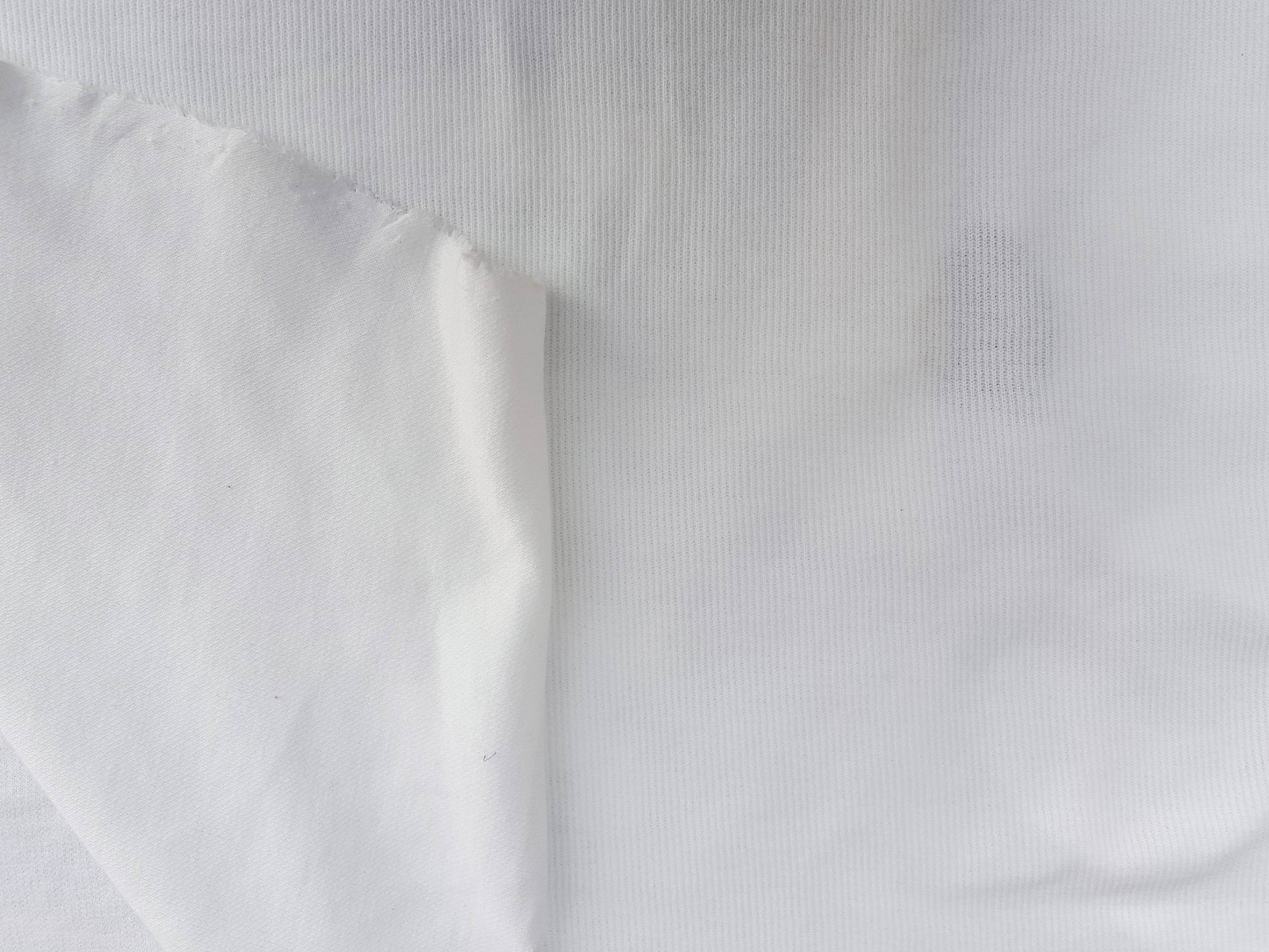 White Cotton 1x1 Rib Fabric by the Yard Flat Back 11.5OZ | Etsy
