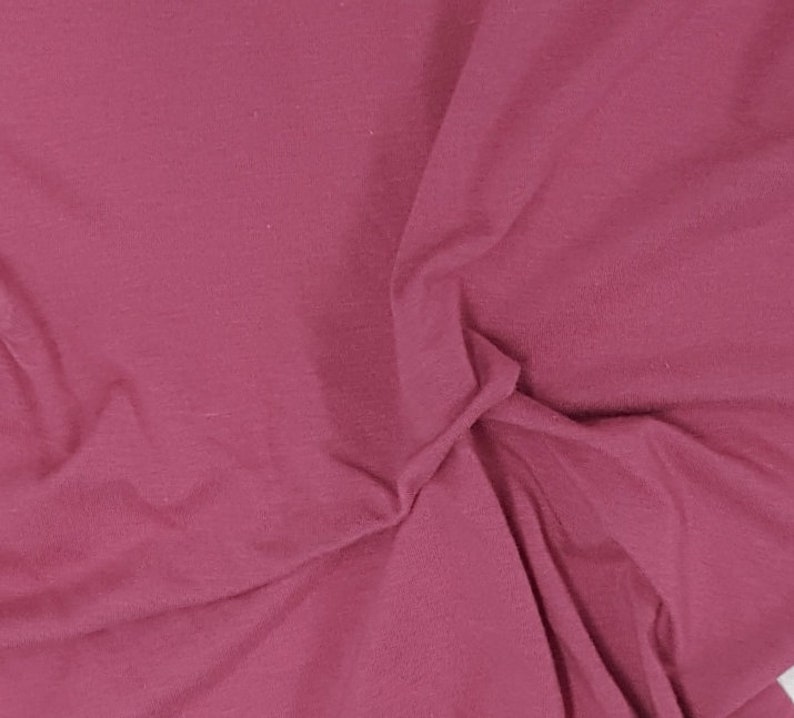 Modal Cotton Spandex Jersey Knit Fabric by the Yard ROSE HIP Etsy