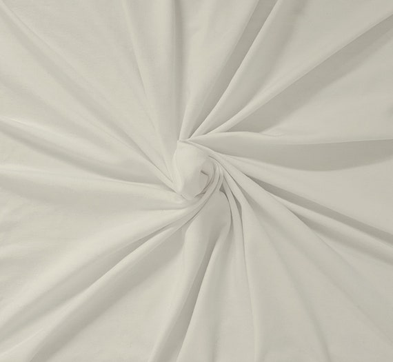 Heavy White Modal Spandex Fabric Jersey Knit by the Yard 4 Way Stretch  16oz 350GSM