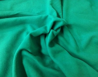 Jade Cotton French Terry Knit Fabric by the Yard [Hoodie, Zip Up, Sweatpants, Loungewear, Bathrobe]