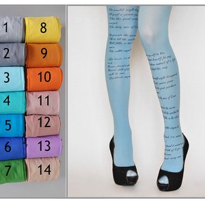 EMILY DICKINSON Poem Tights , I gave myself to Him, Literature Text Tights , Literary tattoo tights , Poetry image 1