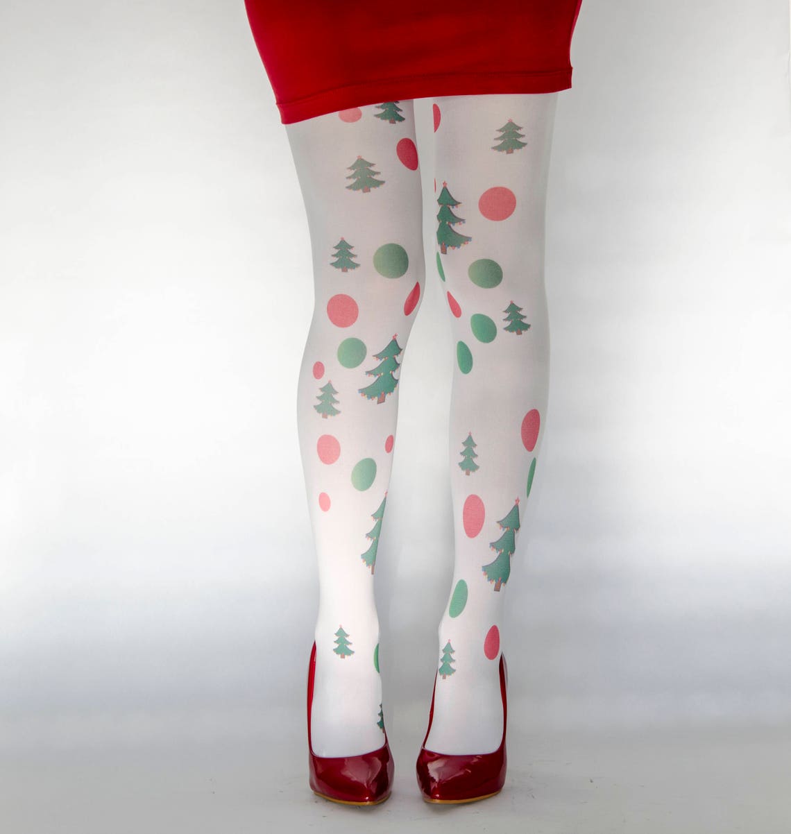Opaque Christmas Women's Tights Xmas Tights Stockings Etsy
