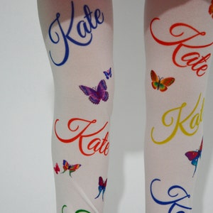 New Personalized Custom Name Tights , Girls tights
