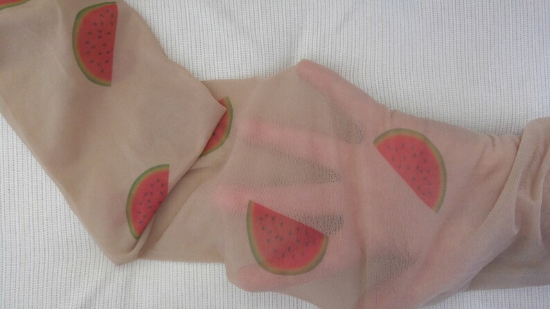 Watermelon Tattoo Tights, S-XXL Sizes Available, Fruits Design Tights , Tattoo Stockings, Watermelon print image 6