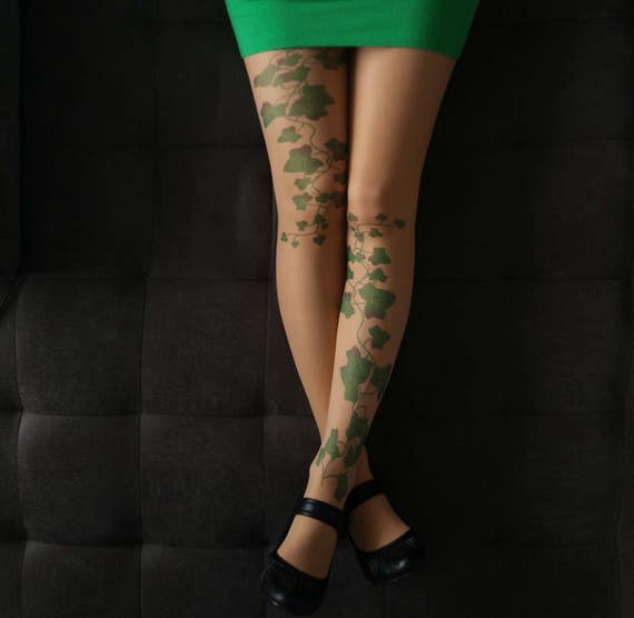 Poison Ivy Tights Costume Stockings Hose Adult Womens Fast Ship 