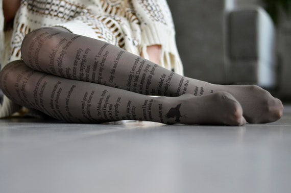 The Raven Printed Tights, Edgar Allan Poe, Literary, Book Lover, Books,  Reading, Poetry Tights, Text Tights, Poem Tights -  Canada