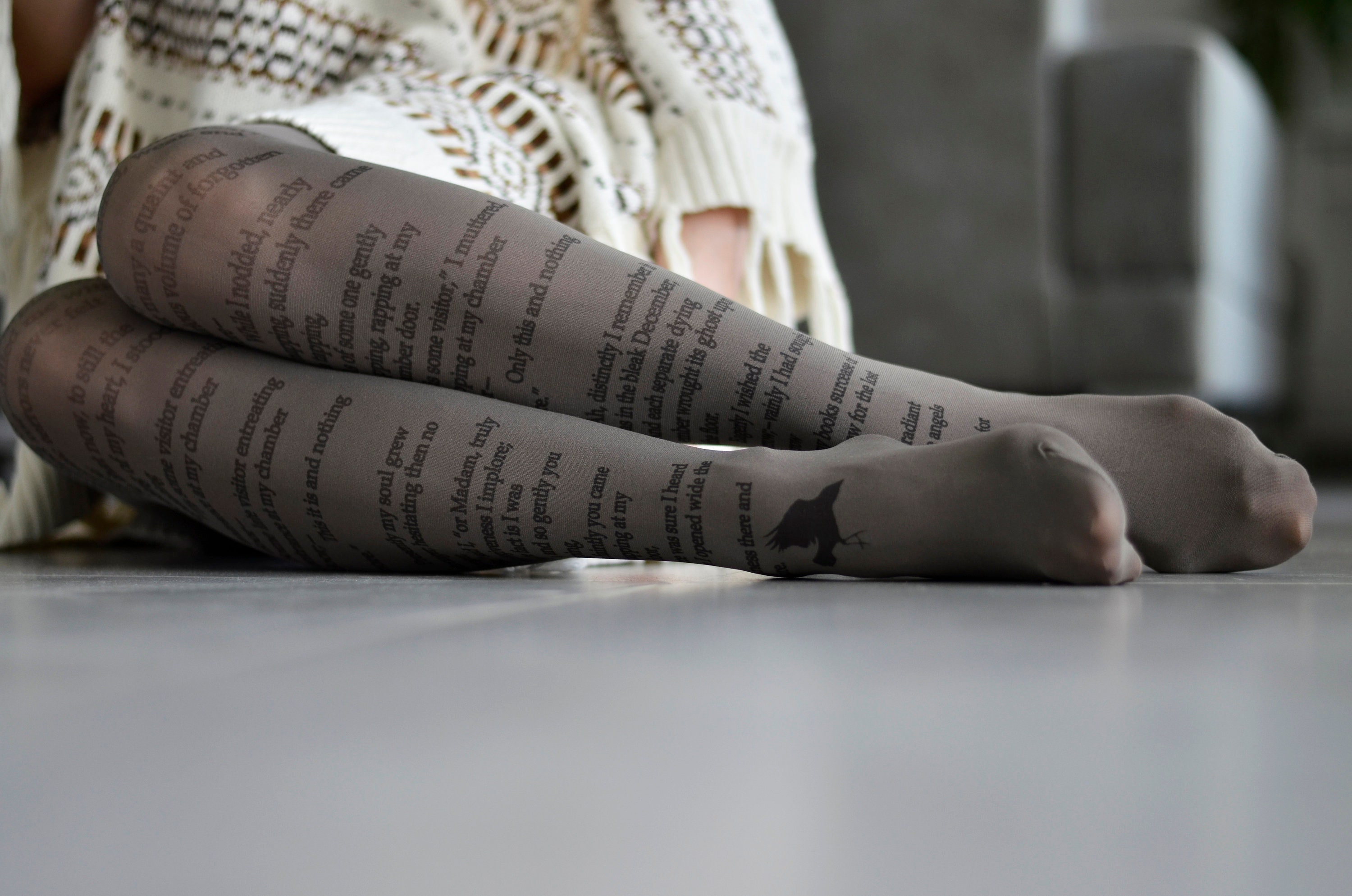 Text Print Tights 